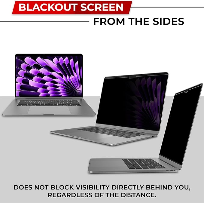 SightPro Magnetic Privacy Screen for MacBook Air 13 & 13.6 Inch (2022-2026, M2-M5) Patented Removable Laptop Privacy Filter Shield and Protector