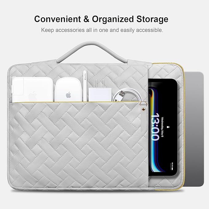 Lacdo 360° Protective Laptop Sleeve Case for 15 inch New MacBook Air M5/A3448 (2026), M4 A3241 2025, M3 A3114, M2 A2941 2024-2023, 15 inch MacBook Pro A1990 A1707 Computer Bag Sleeve, Space Gray