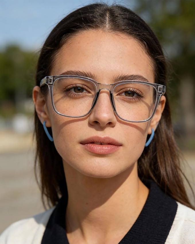 TEAPLMTT Blue Light Blocking Glasses Oversized Square Computer Glasses Anti Blue Light for Women Men