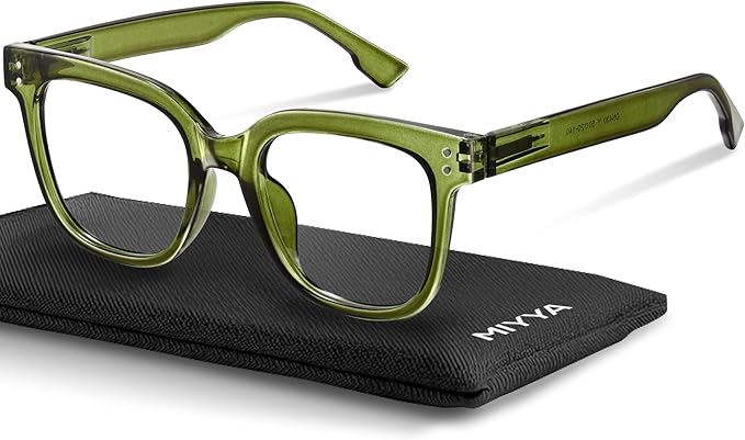miyya Blue Light Glasses for Women & Men – Oversized UV & Blue Light Blocker Chunky Frames, Stylish Eyewear Accessories