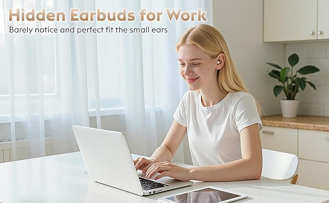 Smallest Sleep Earbuds for Side Sleepers, [Upgrade 2026 Version] Ultra-Comfort & Lightweight Wireless Mini Sleep Headphones, No Low Battery Beep Noise Isolation Ear Buds for Sleeping Working