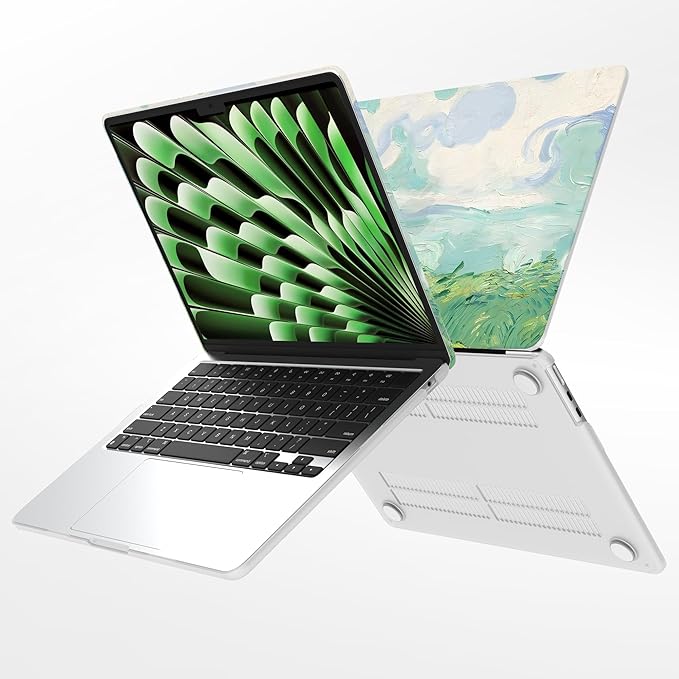 G JGOO Compatible with MacBook Air 13 inch Case 2026 2025-2022 M5 A3449 M4 A3240 M3 A3113 M2 A2681, Plastic Hard Shell for MacBook Air 13.6 inch Case+Keyboard Cover+Screen Protector, Cat Painting