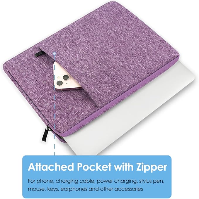 ProElife 13-Inch Laptop Sleeve Case for 2023 2022 MacBook Air 13.6 inch with Apple M2 Chip & MacBook Pro 13.3 inch with Apple M2 Chip Accessory Traveling Carrying Canvas Bag Cover Simple Case (Purple)