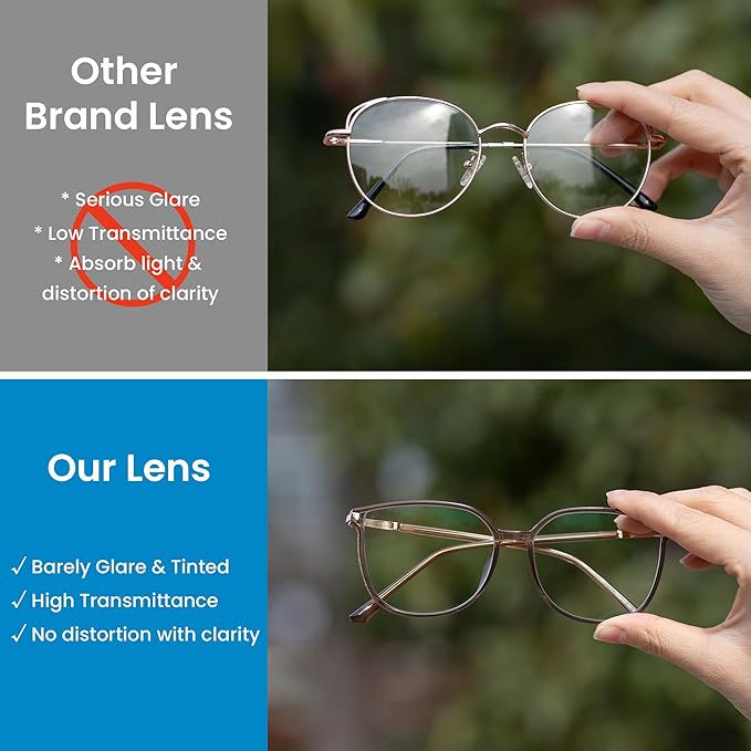 GUDVUE Blue Light Glasses For Woman, Computer Reading/Gaming/Phones Glasses, Anti Glare/UV400/Eye Strain