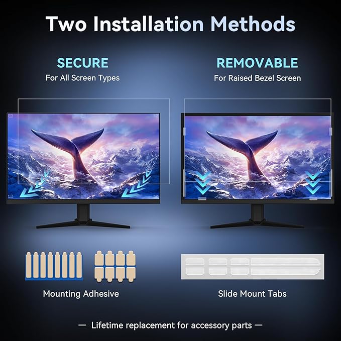 [2024 New] 34 Inch Computer Privacy Screen Filter for 21:9 Widescreen Monitor, Removable Eye Protection Anti Glare Blue Light Filter Privacy Shield, Anti Spy Screen Protector Film 34 in