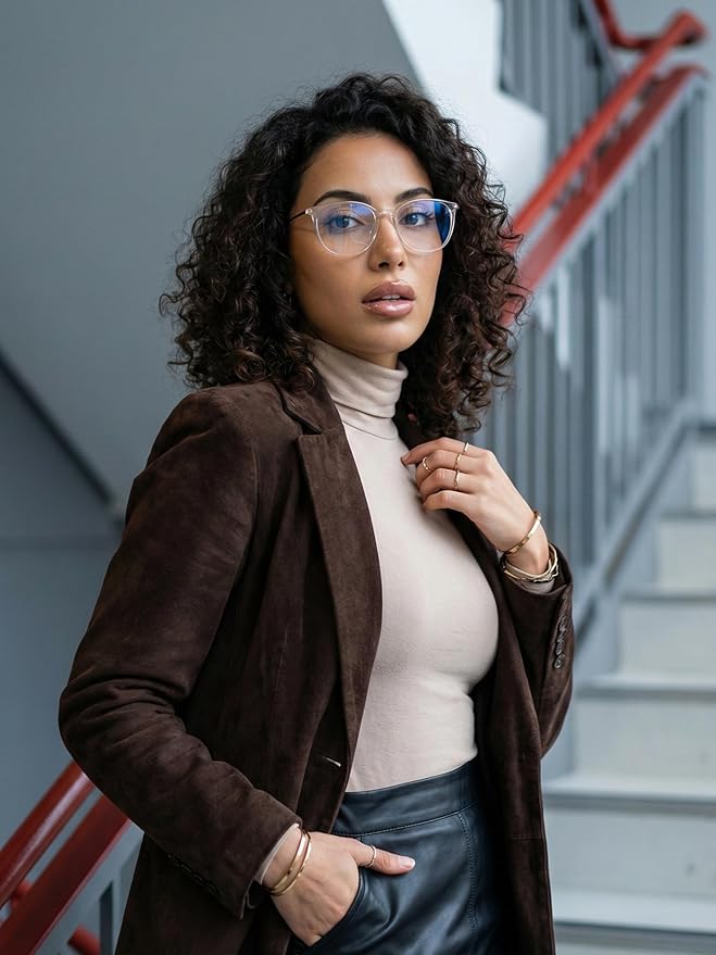 VISOONE Light Weight Slip Resistant Blue Light Blocking Computer Glasses with Anti Glare UV400 for Man Women GAEL