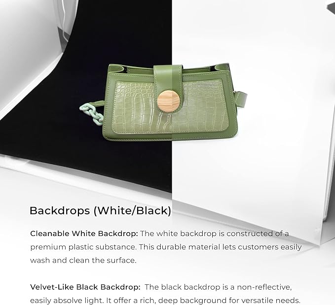 Foldio3 + Extra Lights (25inch Lightbox for Product Photography with Halo Bars / 25" x 25"/ Portable Studio, Dimmable LED Chips, CRI 97+, Background Sheet Included | ORANGEMONKIE)