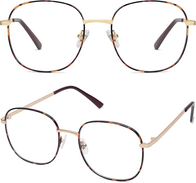 SOJOS Classic Square Blue Light Blocking Glasses for Women Men Stylish Computer Glasses SJ1137