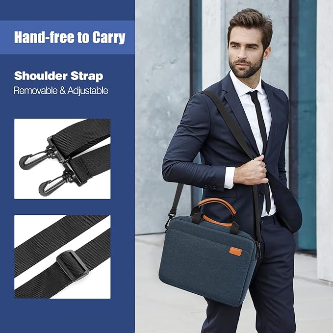 MoKo 9-11 Inch Tablet Sleeve Case, Protective Handle Shoulder Bag Fits New 11inch iPad Air M4 2026/Pro M5/M4, iPad A16 2025, 10th/Air 5/4th 10.9, iPad 9/8/7th 10.2, Tab S8/S9 11, Indigo