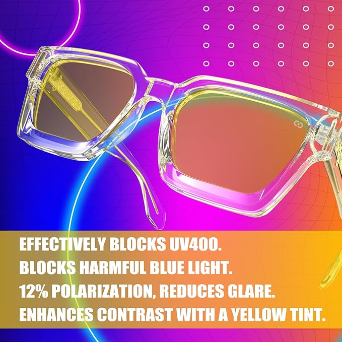 VISOONE Gamer Glasses Professional Blue Light Filter with Anti-Fatigue and Anti-Glare for Men and Women RIVER