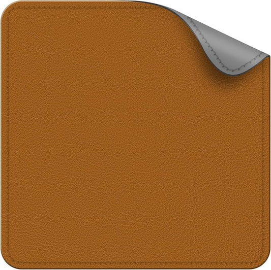 Dual Sided Leather Desk Mat - Waterproof Desk Pad - Ideal for Large Mouse Pad and Desk Mats on Top of Desks (Brown, 11"*8")