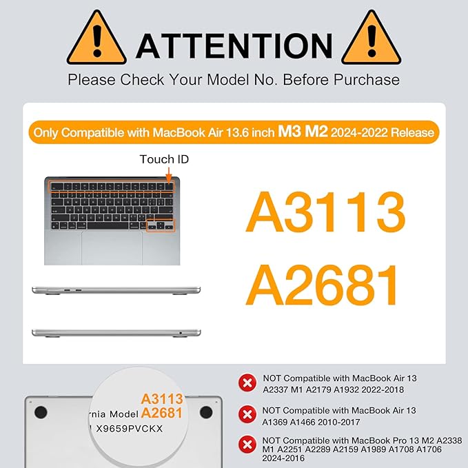 MOSISO Compatible with MacBook Air 13 inch Case M5 2026 M4 2025 M3 M2 2024-2022 A3449 A3240 A3113 A2681, Hard Shell&Keyboard Cover&Screen Film&Type C for MacBook Air 13.6 inch Case, Russet Orange
