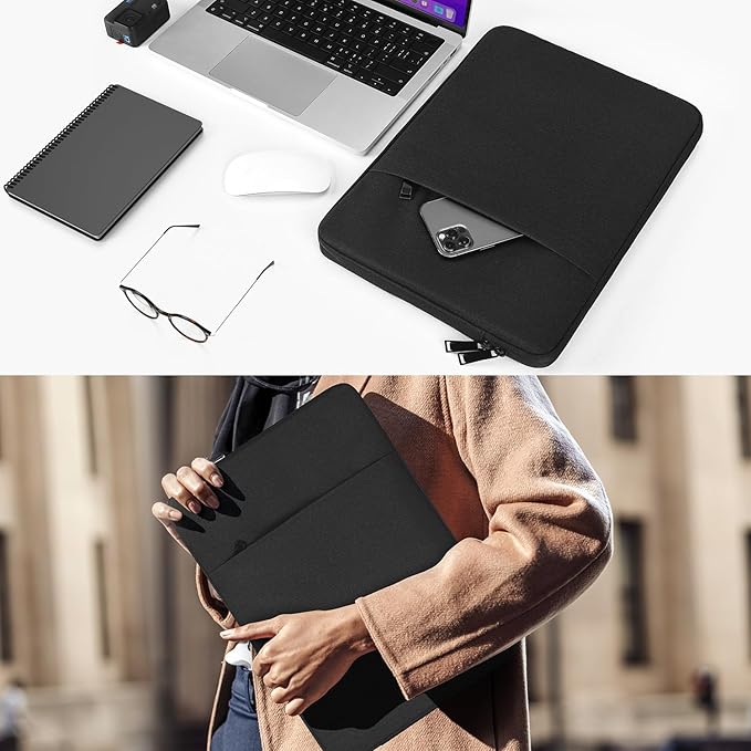17.3 inch Laptop Sleeve Case for HP 17 inch Laptop/Envy 17 / Pavilion 17, ASUS Vivobook 17, Acer Aspire 17, Dell Inspiron 17, Lenovo Ideapad 17, Water-Resistant Computer Bag with Accessory Pocket