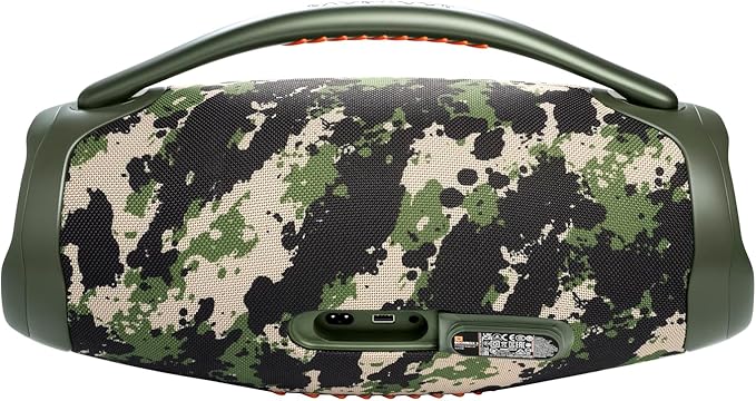 JBL Boombox 3 - Portable Bluetooth Speaker, Powerful Sound and Monstrous bass, IPX7 Waterproof, 24 Hours of Playtime, powerbank, PartyBoost for Speaker Pairing, eco-Friendly Packaging (Squad)