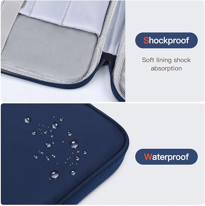 Laptop Carrying Sleeve Compatible with Apple MacBook Air 15 inch M5 M4 M3 M2 chip A3448 A3241 A3114 A2941 2026-2023,15" Microsoft Surface Laptop 6/5/4/3 Protective Case, Computer Traveling Bag- Blue