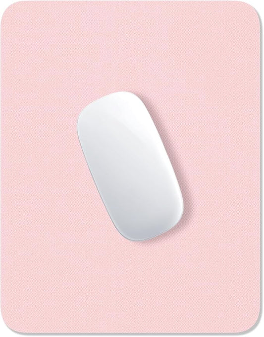 Hsurbtra Mouse Pad, Premium-Textured Square Mousepad 7 x 9 Inch, Thick 3 mm Anti-Slip Waterproof Rubber Pretty Cute Computer Mat for Office Gaming Laptop Women Kids Pink