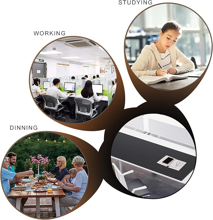 MAIDERN Leather Desk Mat, XXL 74.8” x 19.6” Reversible Large Desk Pad Mat, Cork & Leather Large Mouse pad for Desk, Waterproof Computer Desk Mat for Gaming Home Office (Black)