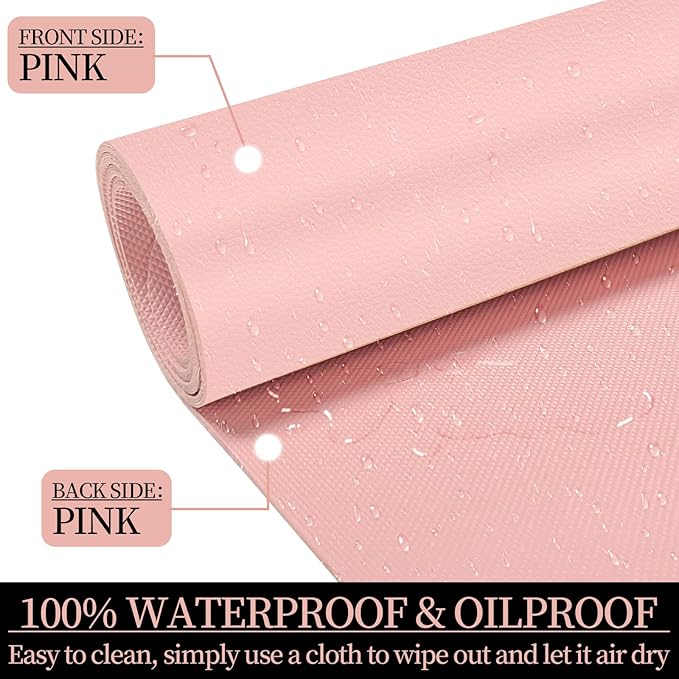 Leather Desk Pad Mat, Pink Computer Desk Mat Non-Slip, PU Large Mouse Pad for Desk, 31.5" x 15.7" Mouse Pad Waterproof Keyboard Mat for Office/Home/Decor