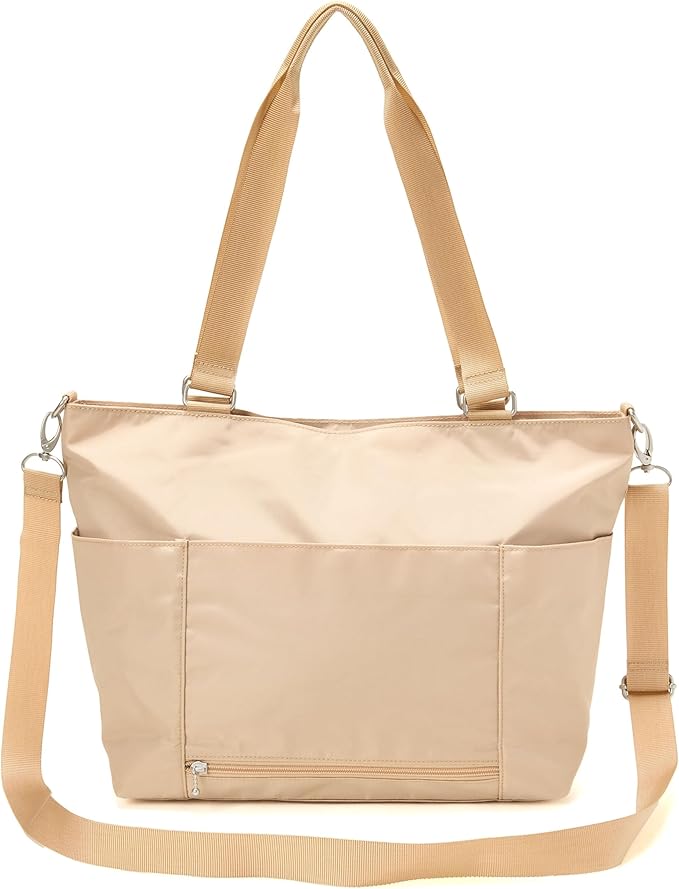 Baggallini Essential Laptop Tote - Work Tote Bag with Laptop Sleeve - Lightweight Travel Crossbody Shoulder Bag for Women