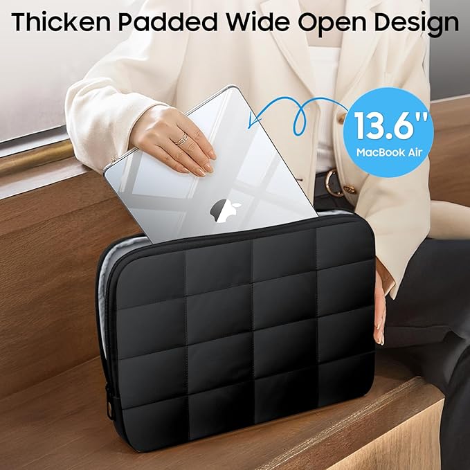Fintie Case for MacBook Air 13 Inch A3449 A3240 A3113 A2681 (2022 2023 2024 2025 2026 Release) - Snap On Hard Shell Cover & Carrying Laptop Sleeve Bag for MacBook Air 13.6 Inch M2 M3 M4 M5 Chip, Black