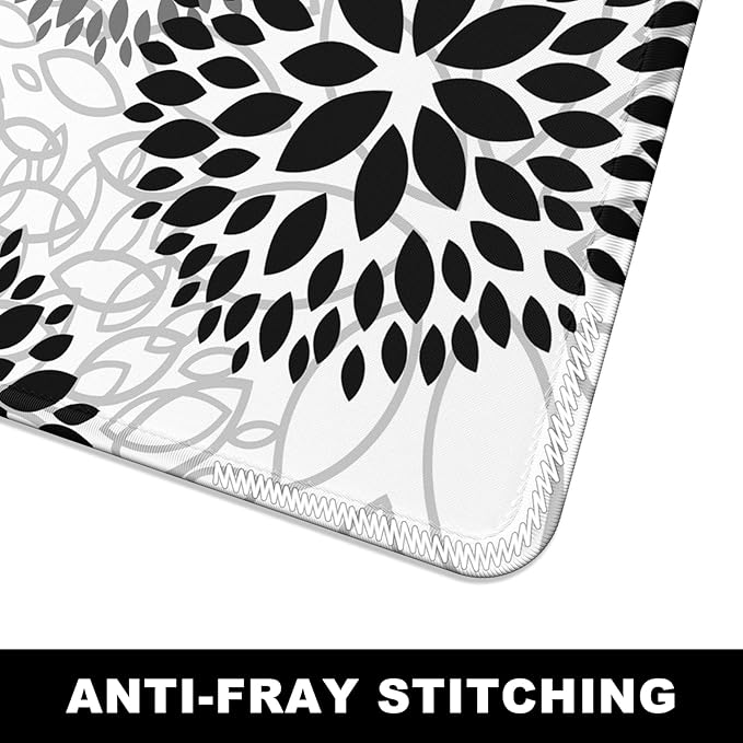 BOSOBO Large Desk Mat, XXL Extended Gaming Mouse Pad & Keyboard Mat, Desktop Full Cover 35.5 x 15.7 Inches, Minimalist Abstract Dandelion