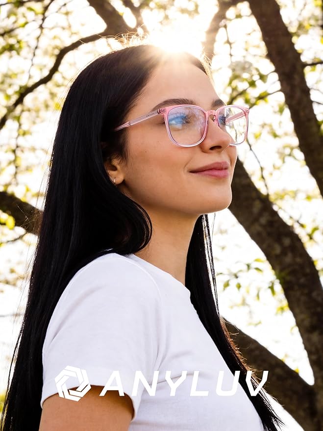 ANYLUV Blue Light Glasses for Woman Men, Womens Blue Light Blocking Glasses Computer Glasses Anti Eyestrain