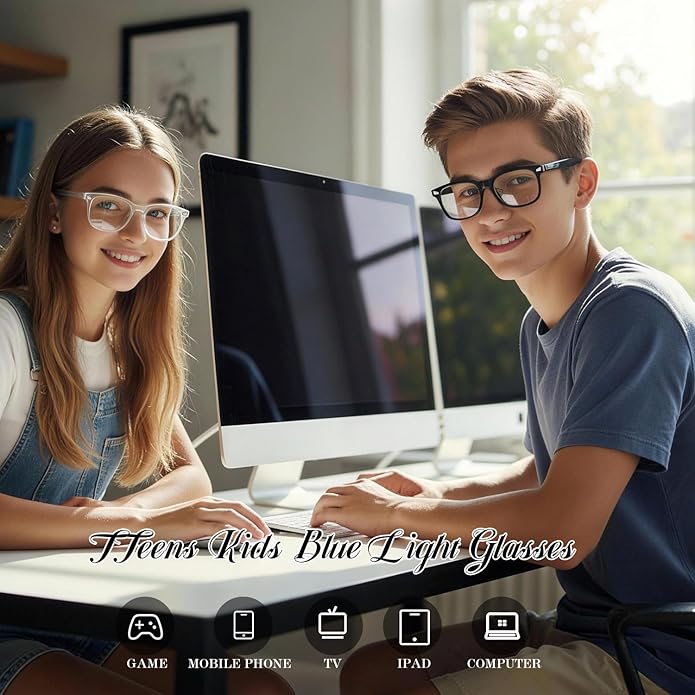 CHEERS DEVICES Blue Light Blocking Glasses for Kids Boys Girls Teens - Computer Glasses with Unbreakable Frame and Anti-Glare
