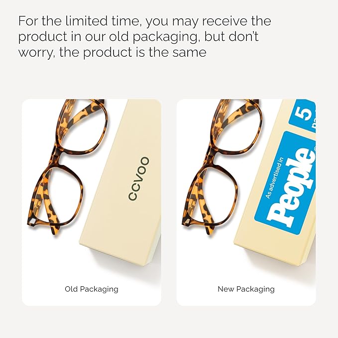 CCVOO 0.5 Reading Glasses for Women, Eye glasses, Blue Light Readers for Women, Cheaters