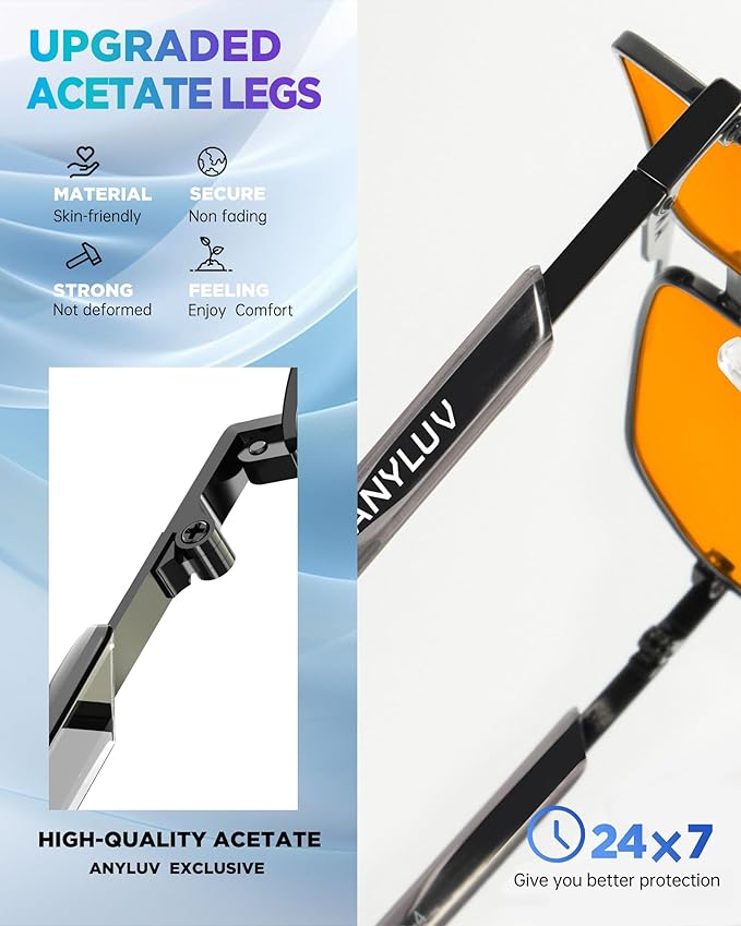 ANYLUV Blue Light Glasses Men/Women, Blue Light Blocking Glasses, Computer Screen Blocker Eyes Protection Glasses