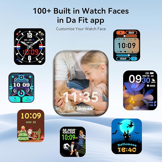 Smart Watch, 1.85" Smartwatch for Men Women (Answer/Make Call), Heart Rate, Sleep Monitor, Pedometer, 120+ Sport Modes Activity Tracker, IP68 Waterproof Fitness Watch for Android iOS（Black）