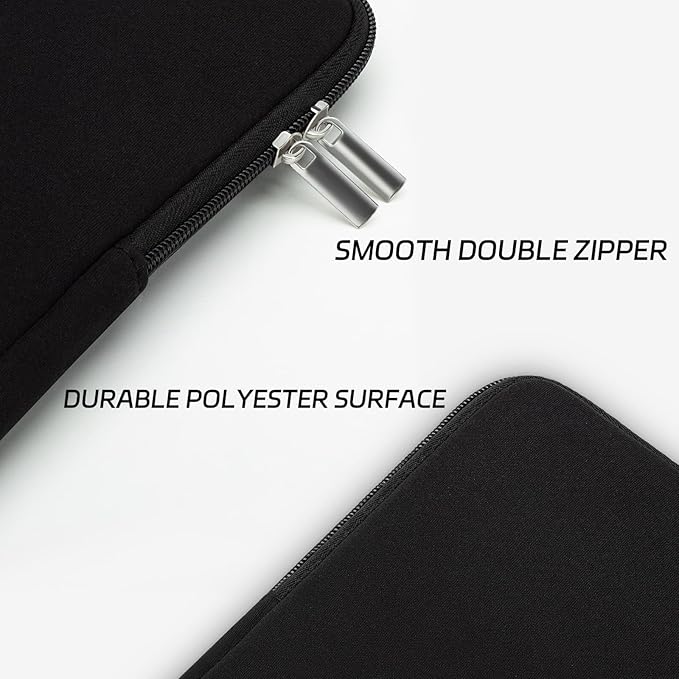 RAINYEAR 16 Inch Laptop Sleeve Protective Soft Case Bag with Accessories Pouch, Specially Compatible with 16" MacBook Pro M1 M2 M3 M4 M5 Pro/Max A3403 A3186 A3428 A3429 (Black)