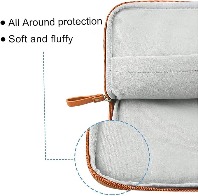 MOSISO Laptop Sleeve Bag 13.3 inch Compatible with MacBook Air/Pro, 13-13.3 inch Notebook, Compatible with MacBook Pro 14 2025-2021 M4 M3 M2 M1, PU Leather Padded Bag Waterproof Case, Brown