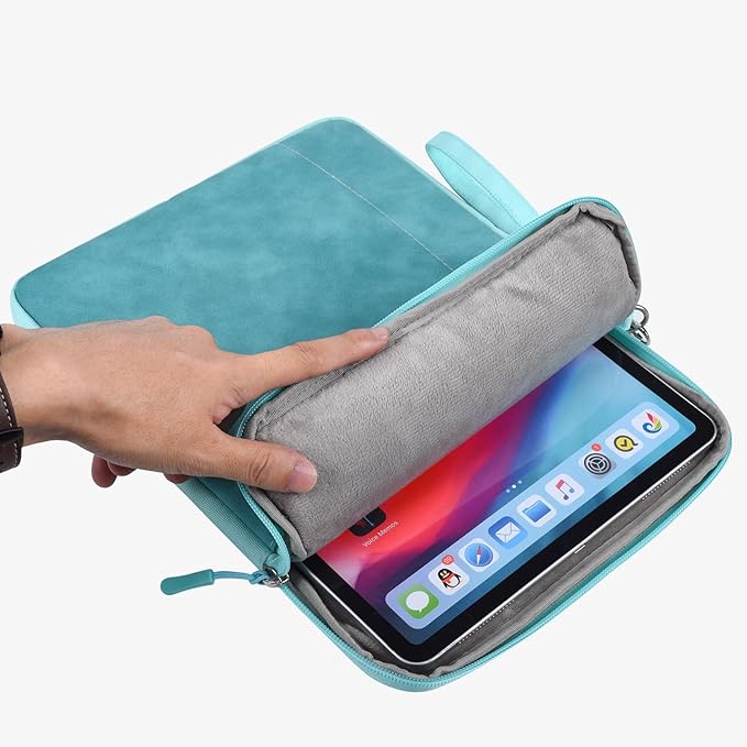 CAAORDKSO 7-8 Inch Tablet Sleeve Bag for iPad mini (A17 Pro) 8.3", iPad mini 6/5/4/3/2/1, Samsung Galaxy Tab S2 8.0, Tab A 8.0, ZenPad Z8s 7.9, Amazon Fire HD 8 Tablet/ 8 Plus Tablet Case Pouch, Blue