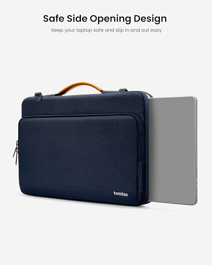tomtoc 360 Protective Laptop Shoulder Bag for 14-inch MacBook Pro M5 Pro/Max A3426 A3427 2026 M4/M3/M2/M1 Pro/Max A3434, Water-Resistant Carrying Case for 13.5-14.4 Inch Microsoft Surface Laptop 7/6/5