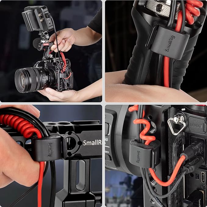 SmallRig Camera Clamp (4 pcs) for HDMI/SDI/Microphone Cable, DSLR Camera Cable Lock Mount Support 2-7mm - Image 5