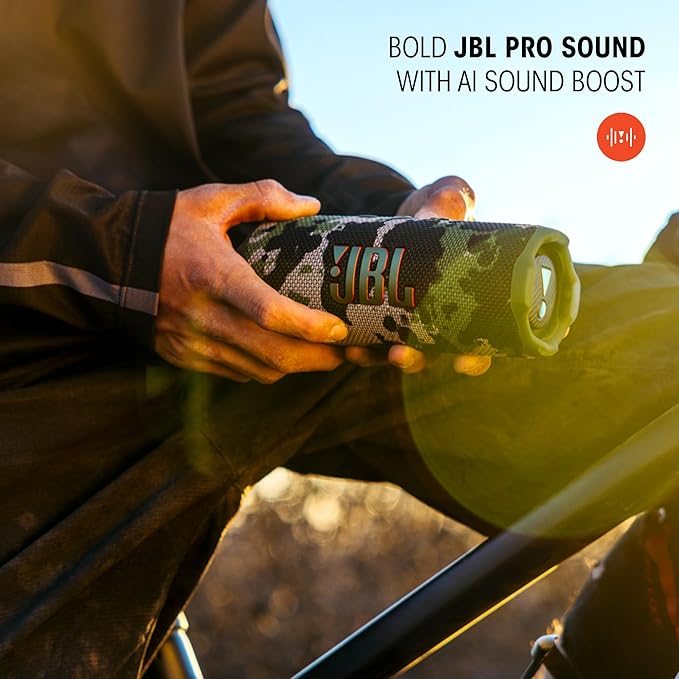 JBL Flip 7 - Portable Waterproof and Drop-Proof Speaker, Bold JBL Pro Sound with AI Sound Boost, 16Hrs of Playtime, and PushLock System with Interchangeable Accessories (Squad)