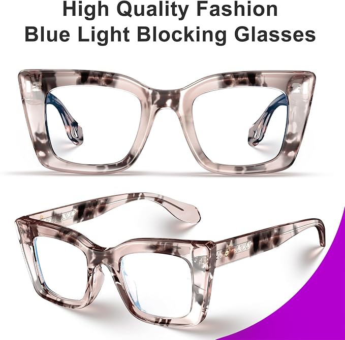 VISOONE Cat Eye Blue Light Blocking Glasses TR90 Anti-glare Women Calida