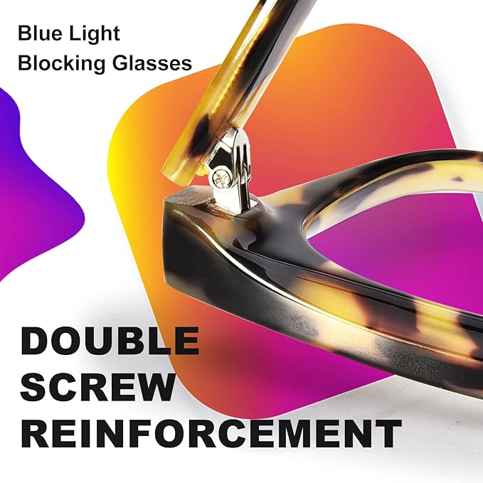 VISOONE Square Blue Light Blocking Glasses TR90 Clear Lens for Women Men BONA