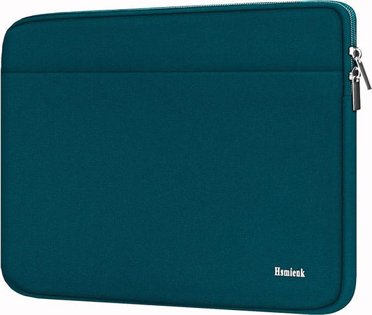 Laptop Sleeve Case 17 Inch, Shockproof Protective Notebook Case with Accessory Pocket, Briefcase Carrying Bag Compatible with 17-17.3 Inch Laptop, Computer, Notebook, Cyan Color