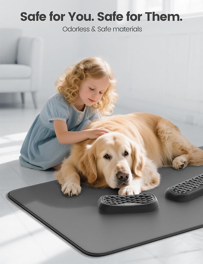 Vaydeer Wrist Rest for Keyboard and Mouse with Desk Mat, 3-in-1 Computer Ergonomic Wrist Support Set, Memory Foam Extended Desk Pad for Typing and Gaming, Arm Palm Hand Laptop Cushion Office Home