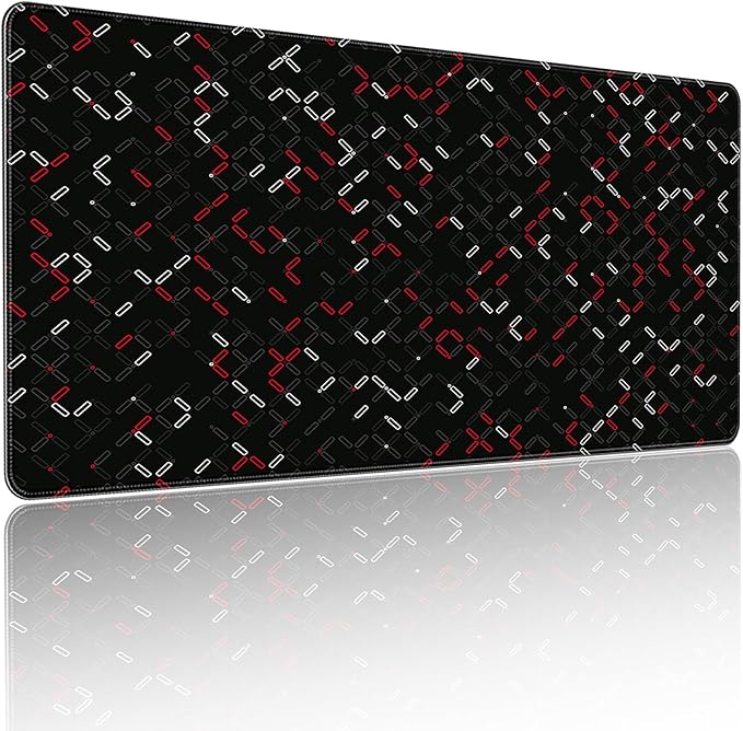 35.4 x 15.7 inches, Large Desktop Mouse pad, Keyboard and Mouse Pads for Work and Home Computers, and Large Laptop Mouse mat， (DM4-Red and White Checkered)