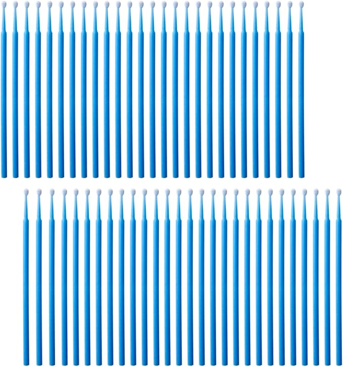100 Pack Phone Charge Port Cleaning Tool kit,Bendable Mini Soft Round Brushes Cleaner Compatible with iPhone 11 Pro Speaker Tablet Camera Laptop Computer Smartphone, Blue by ACKLLR
