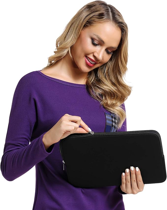 CCPK Laptop Sleeve Case 13.3 inch for MacBook Air 13 inch Mac Book Pro 14 inch M5 2025 A3434 M4 M3 M2 M1 Computer Laptop Protective Sleeve Carrying Case Cover Bag Skin 13-14 inch Accessories, Black