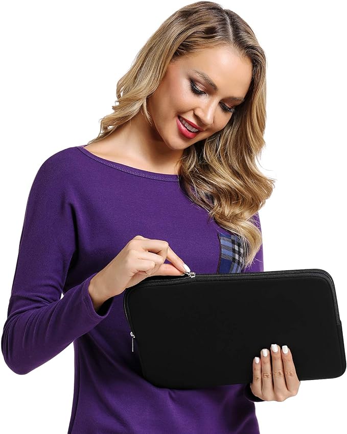 CCPK 11.6 inch Laptop Case Compatible with 12 inch MacBook Air 11 inch ASUS Vivobook Go Lenovo 100e Gen 4 Acer Gateway Chromebook 311 Computer Accessories Bag Sleeve Cover Carrying Case 11 inch, Black