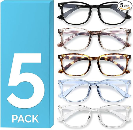 MIGSIR Blue Light Blocking Glasses for Computer Gaming, Fashion Fake Helps Reduce Screen Fatigue Eyeglasses for Women Men