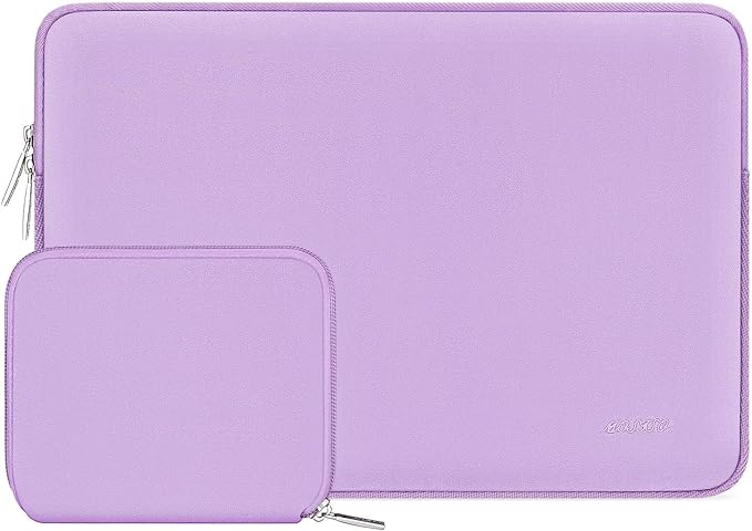 MOSISO Laptop Case 15 inch, 15 inch Laptop Sleeve Bag Compatible with MacBook Air M5 A3448 M4 A3241 M3 A3114 M2 A2941 2026-2023, Dell XPS, Neoprene Computer Sleeve Bag with Small Case, Purple