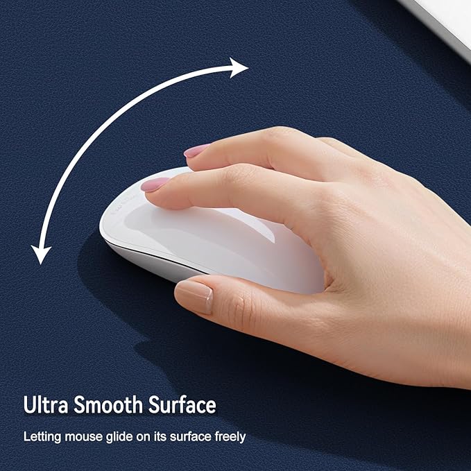 Dual Sided Leather Desk Mat - Waterproof Desk Pad - Ideal for Large Mouse Pad and Desk Mats on Top of Desks (Dark Blue, 11"*8")