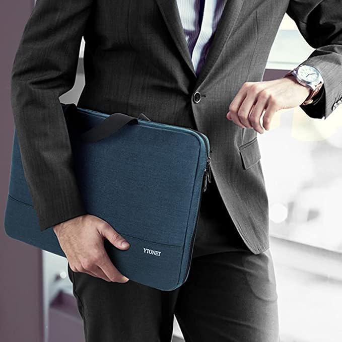 Ytonet 14 Inch Laptop Sleeve, TSA Laptop Case with Handle, Water Resistant Protective Computer Carrying Case, Compatible with MacBook HP Dell Lenovo Asus Notebooks, Gift for Men Women, Deep Teal
