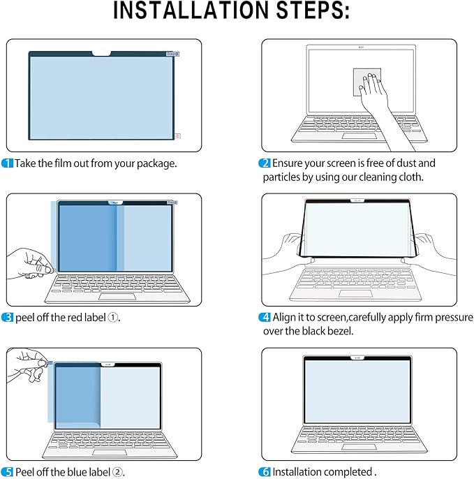for Surface Laptop 6/5/4/3 15 inch Anti-Glare Anti-Blue Light Screen Protector, Easy Installation Bubble Free,Eye Protection Blue Light Filter Compatible with Microsoft Surface Laptop 6/5/4/3 15 inch