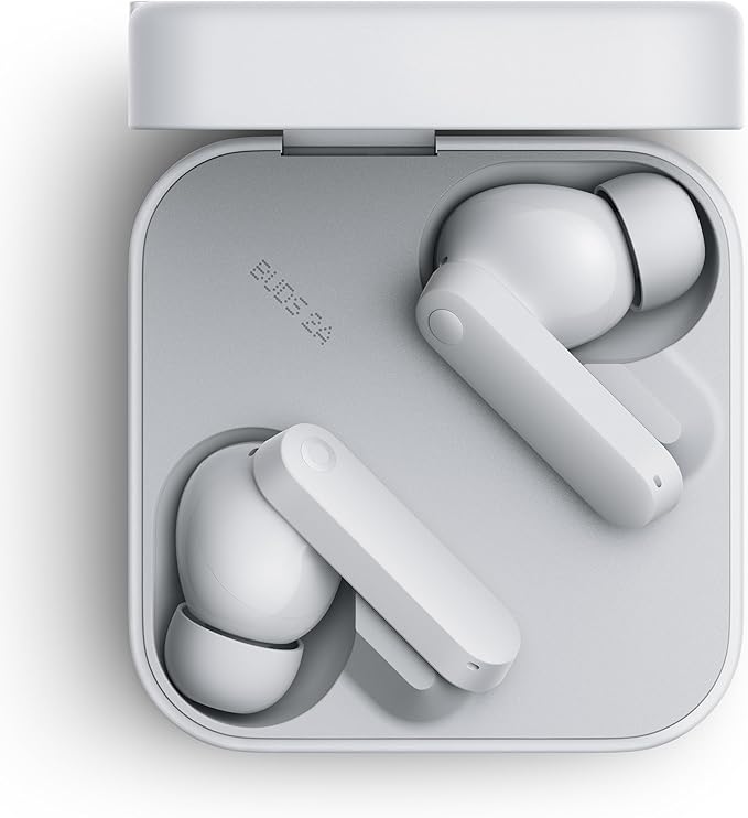 CMF Buds 2a Wireless Earbuds Active Noise Cancelling 42dB Hybrid ANC Bluetooth Headphones, 12.4mm Dynamic Driver for Big Bass, 4 Mic Clear Call, Sport Ear Buds for iPhone, Android, Light Grey